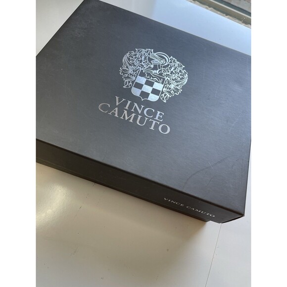 Vince Camuto Womens 9.5‎ Kachina Brown Leather Open Toe High Heel Booties W/box - Picture 14 of 14